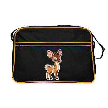 roe deer - Retro Bag - black/gold - Front