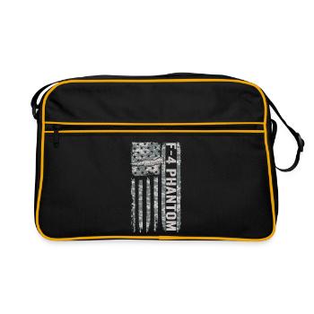 F-4 Phantom American Flag Military Camouflage F4 - Retro Bag - black/gold - Front