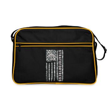 B52 Stratofortress American Flag Military Tar - Retro Bag - black/gold - Front