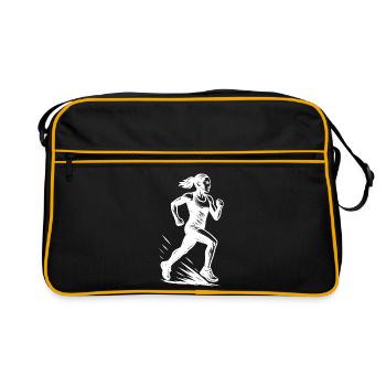 Clear running motif for every day - Retro Bag - black/gold - Front