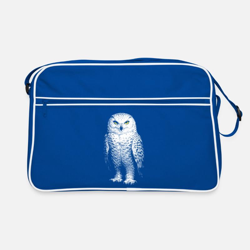 Schneeeule Retro Tasche