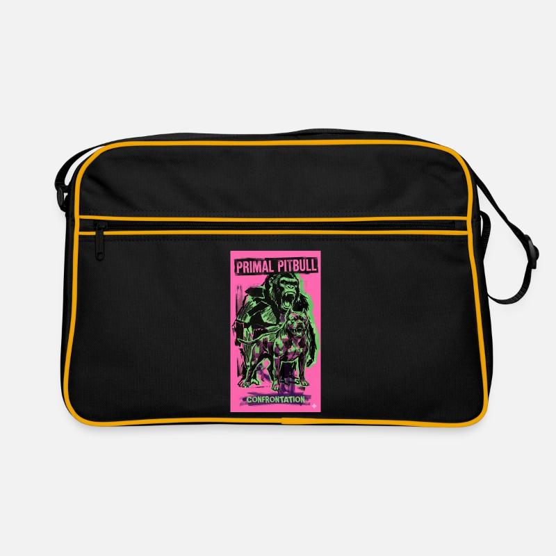 Primal Pitbull Konfrontation Retro Tasche