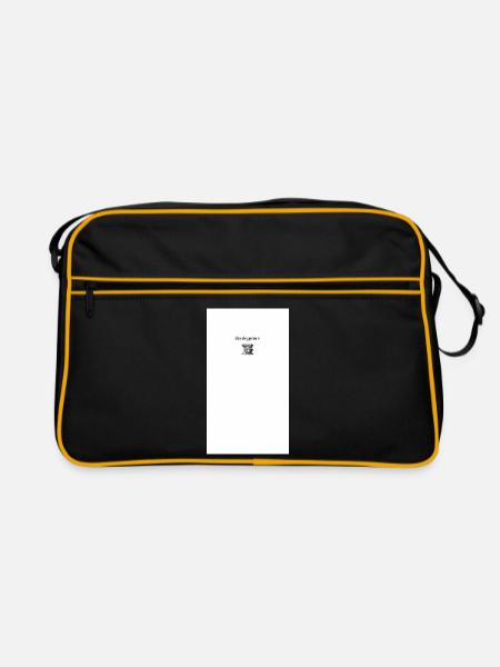 Das Leben ist, was du es backst Mixer-Design - Retro Tasche - Schwarz/Gold - Vorne