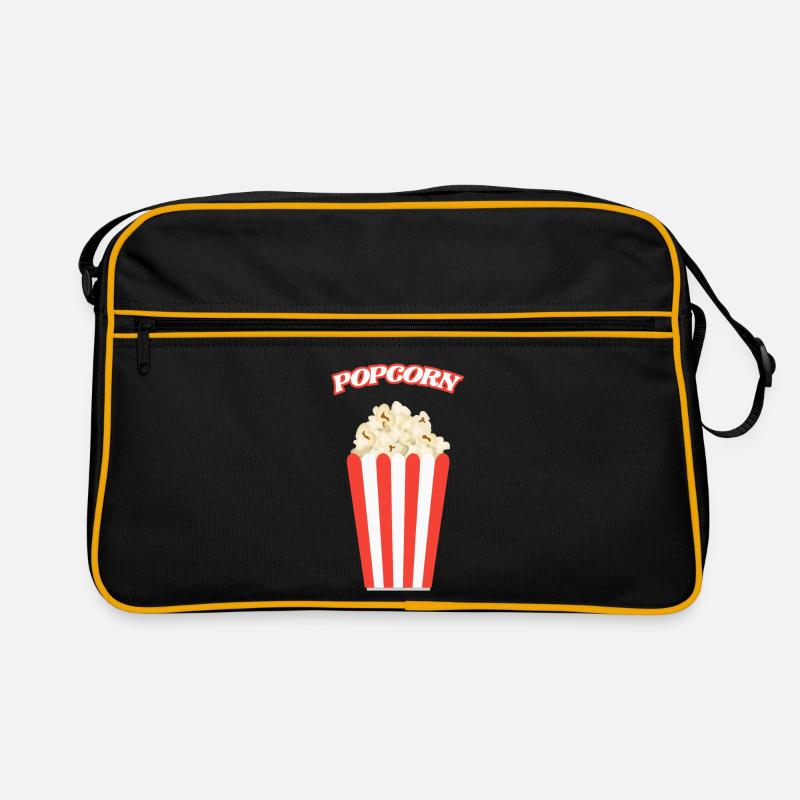 Popcorn - Retro Tasche - Schwarz/Gold