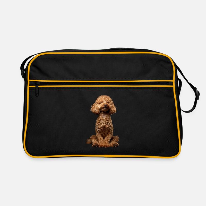 Pudel - Retro Tasche - Schwarz/Gold