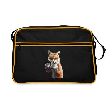 Fuchs - Retro Tasche - Schwarz/Gold - Vorne