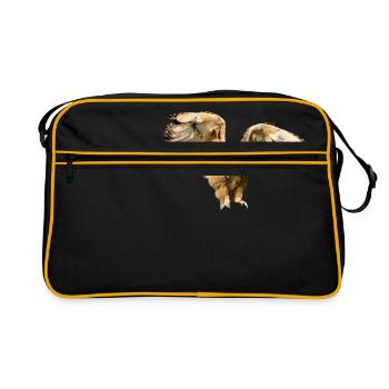 owl owl uhu kautz kaeutzchen animals - Retro Bag - black/gold - Front