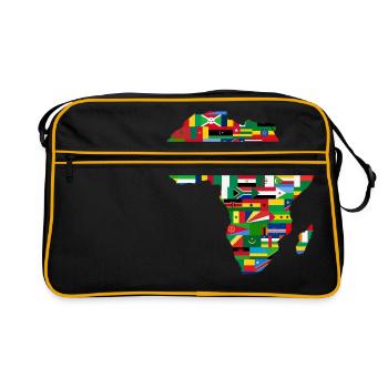 AFRIQUE DE L'AFRIQUE CONTINENT CADEAU T-SHIRT - Sac Retro - noir/or - Devant