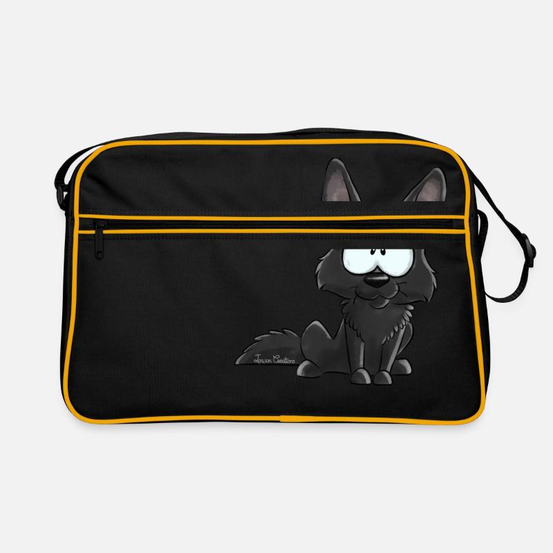 Ich bin Deutscher Schäferhund schwarz Retro Tasche