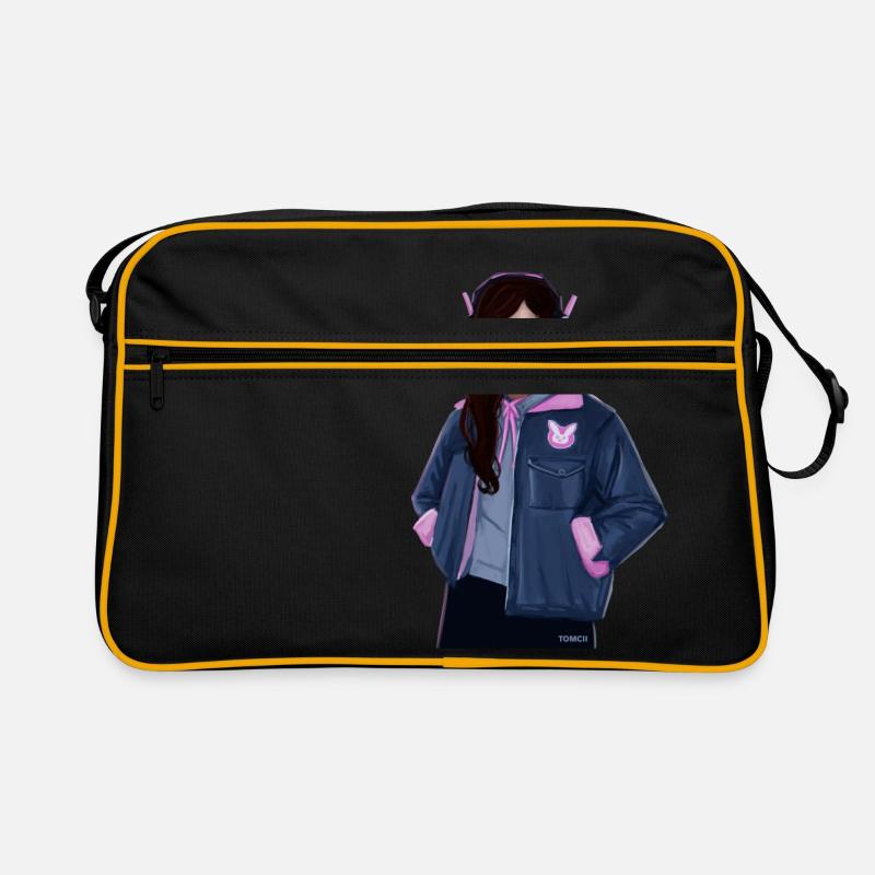 D Va - Retro Tasche - Schwarz/Gold