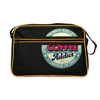 Coffee addict - Retro Bag - black/gold - Front
