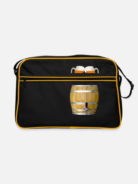 drink beer - - Retro Tasche - Schwarz/Gold