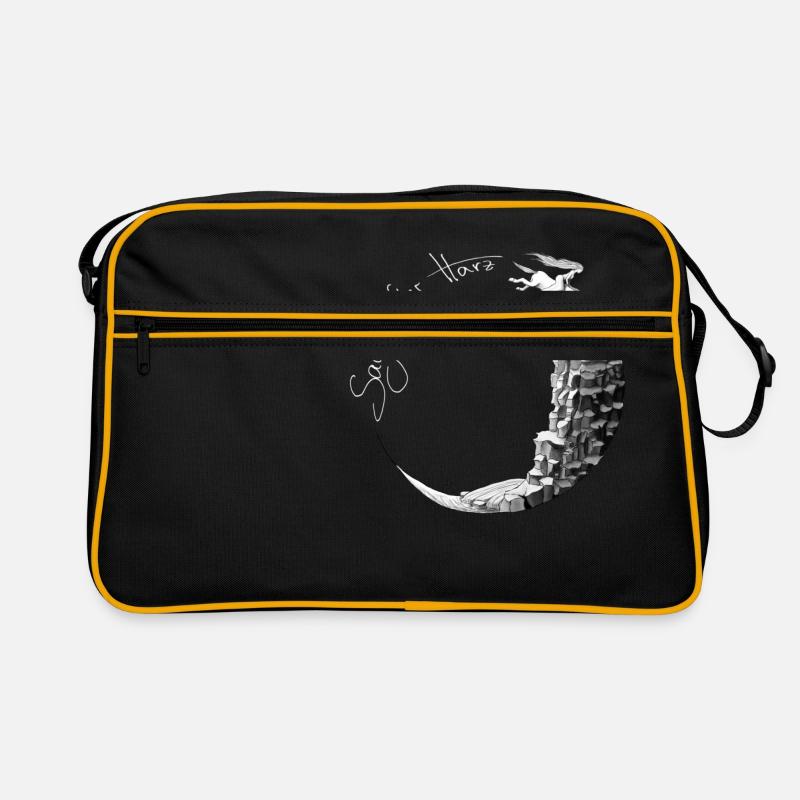 Sagenhafter Harz | dunkles Design - Retro Tasche - Schwarz/Gold