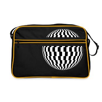Ball Abstract Shapes Gift Gift Idea - Retro Bag - black/gold - Front