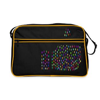 I like this Comme! Thumbs Up! - Sac Retro - noir/or - Devant