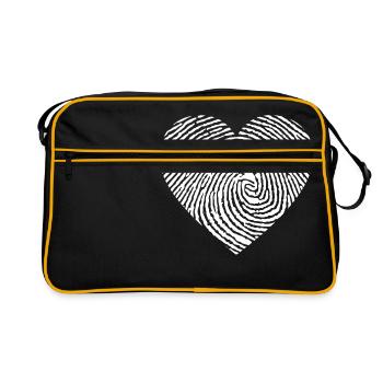 Fingerabdruck Herz - Sac Retro - noir/or - Devant