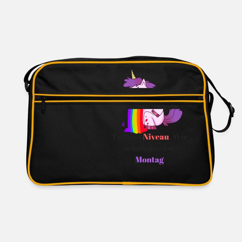 Einhorn Comic Sprüche Design Retro Tasche
