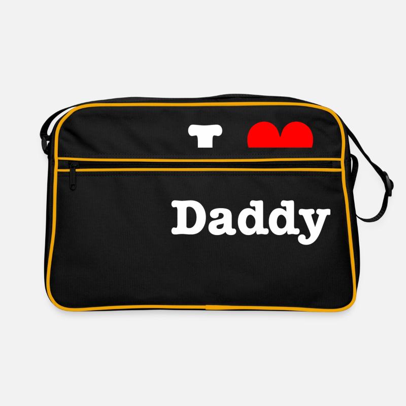 I love daddy - Retro Bag - black/gold