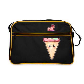 Crème glacée douce - Sac Retro - noir/or - Devant