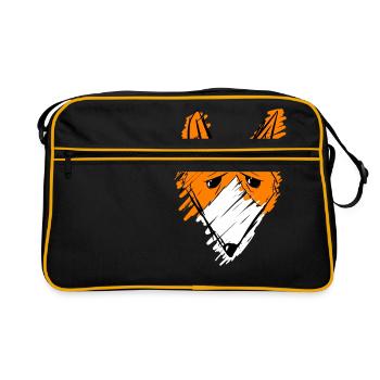 Tête de renard - Sac Retro - noir/or - Devant