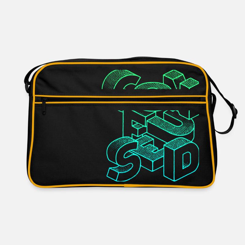 embrouillé Sac Retro