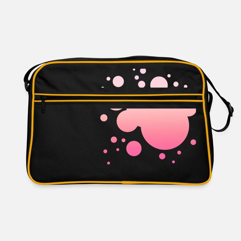 Einfaches Pinkes Farbklecks Farbspritzer Design Retro Tasche
