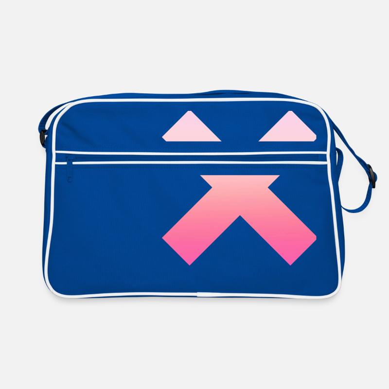 Simple Simple Pink X / Cross Design / Symbol Retro Bag