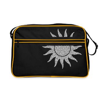 Sun Sunbeams Spiritual Yoga Reiki - Retro Bag - black/gold - Front