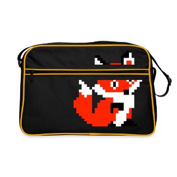 Fox Fox Paw Pixel Design rétro chemise cadeau - Sac Retro - noir/or - Devant