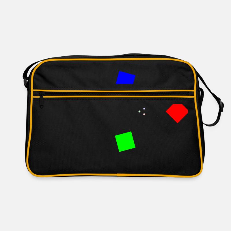 Abstract Art - Colorful Rectangle Design Retro Bag