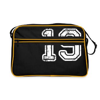 19 - Retro Tasche - Schwarz/Gold - Vorne