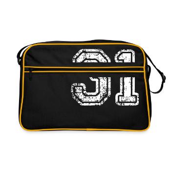 31 - Retro Tasche - Schwarz/Gold - Vorne