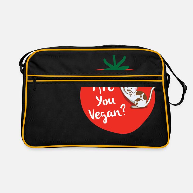 Veganer Vegetarier Tierschutz Geschenkidee Retro Tasche