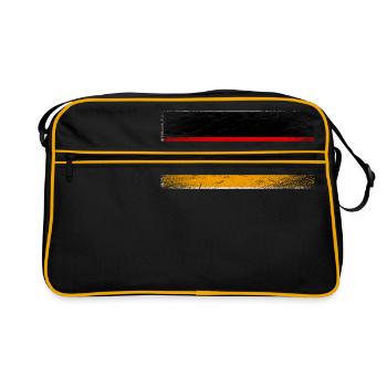 Germany flag Germany flag washed out - Retro Bag - black/gold - Front