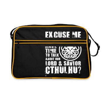 Cthulhu our Lord & Savior - Retro Bag - black/gold - Front