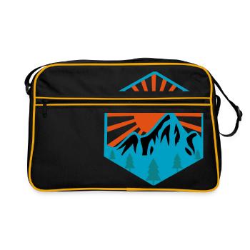 Voyage en plein air Aventure Nature - Sac Retro - noir/or - Devant