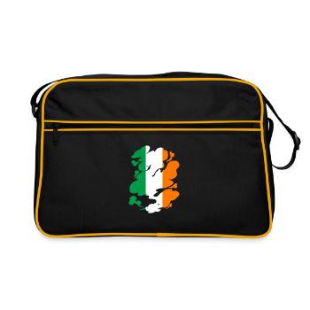 Drapeau irlandais Vintage Drapeau irlandais Dublin - Sac Retro - noir/or - Devant