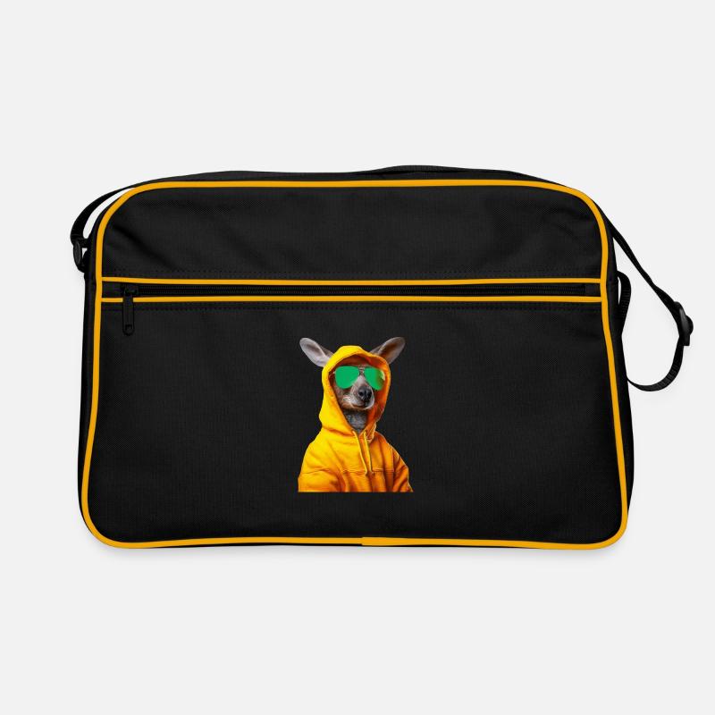 Kangaroo with sunglasses marsupial kangaroo Retro Bag