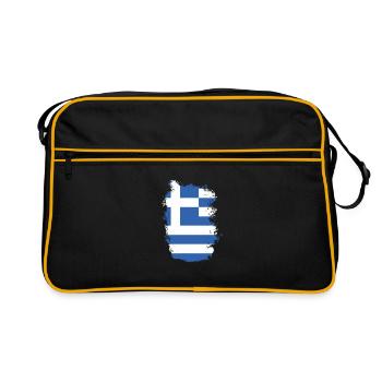 Drapeau grec Hellas Athènes drapeau grec - Sac Retro - noir/or - Devant