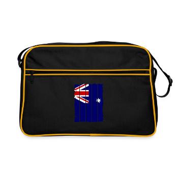 Drapeau australien sous le drapeau australien - Sac Retro - noir/or - Devant
