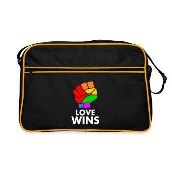 Love wins - Retro Bag - black/gold - Front