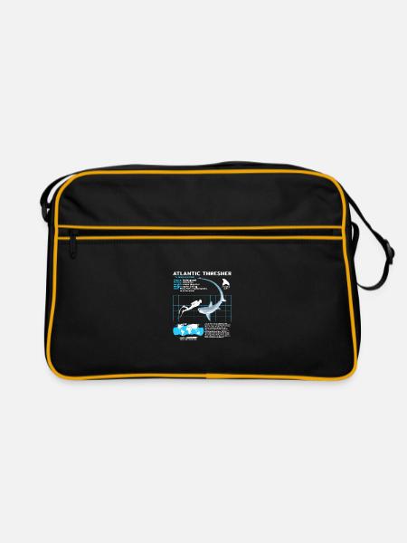 Fiche technique du requin-renard - Sac Retro - noir/or - Devant
