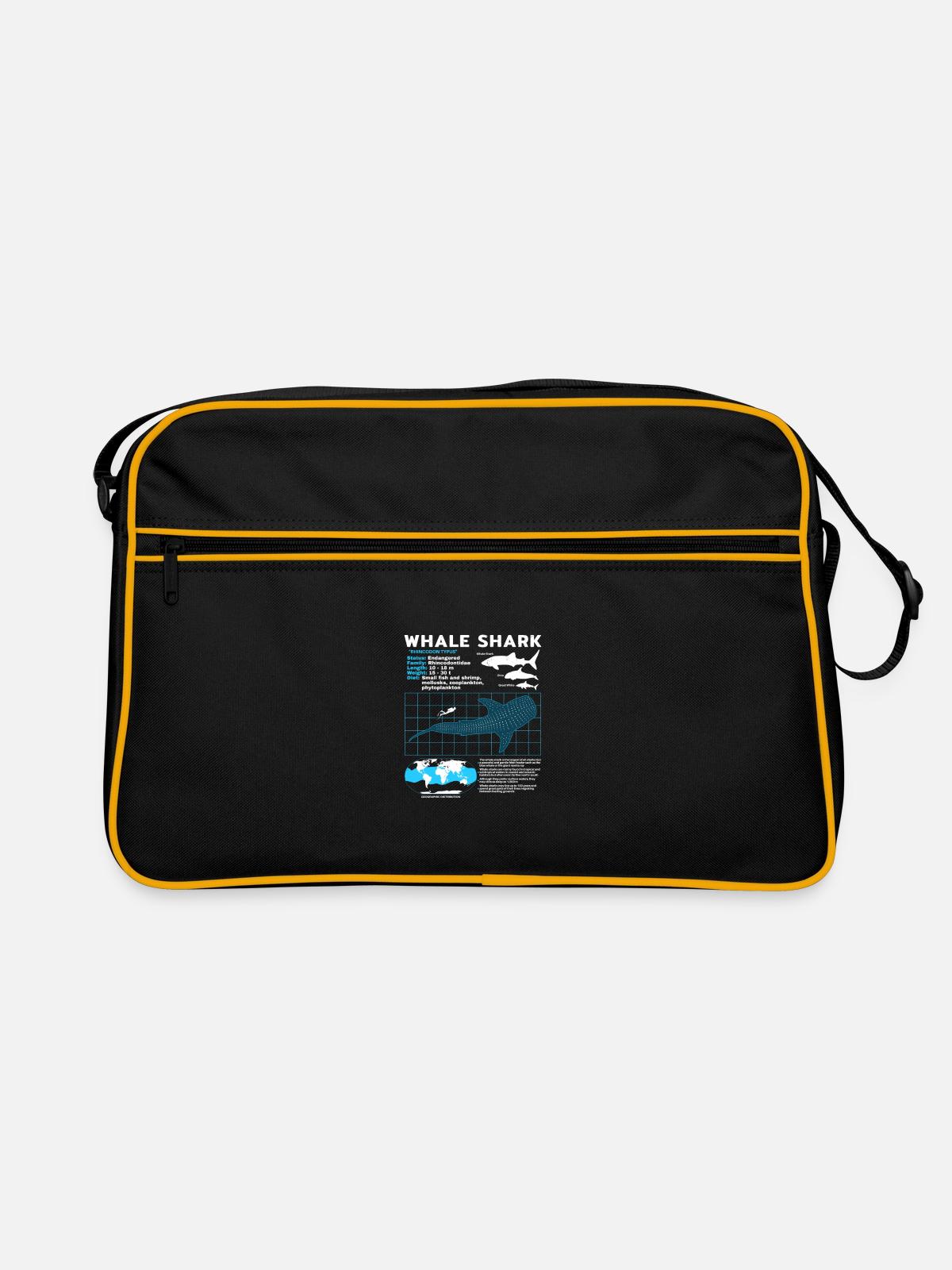 Whale Shark Datasheet - Retro Bag - black/gold - Front