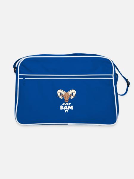 Aries Widder - Retro Bag - blue/white - Front