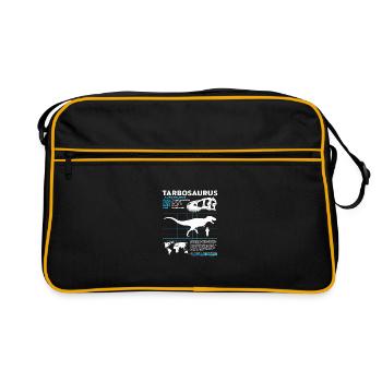 Tarbosaurus fact sheet - Retro Bag - black/gold - Front