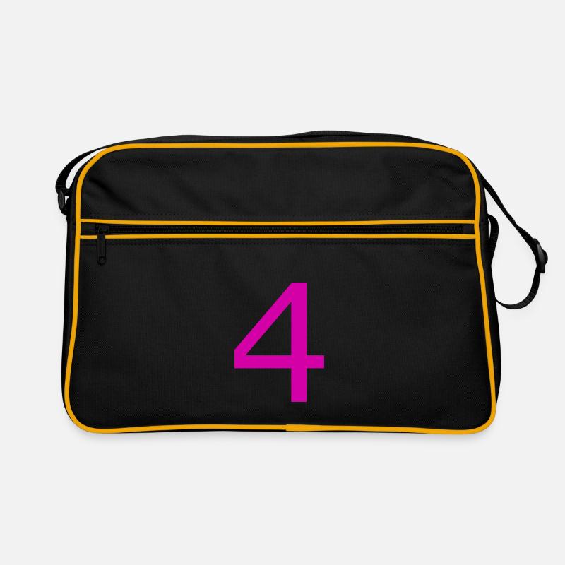 4 - Retro Tasche - Schwarz/Gold