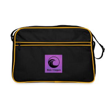 Wavy Circle MakeItMotif - Retro Bag - black/gold - Front