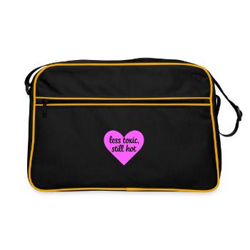 Less Toxic Still Hot Heart Design - Retro Bag - black/gold - Front