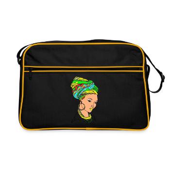 Mama africa - Retro Bag - black/gold - Front