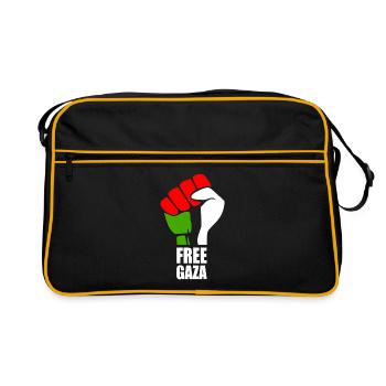 Free gaza - Retro Tasche - Schwarz/Gold - Vorne